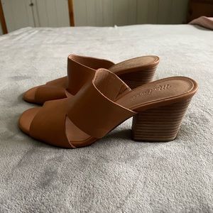 Madewell Tessa Mule in Camel Leather